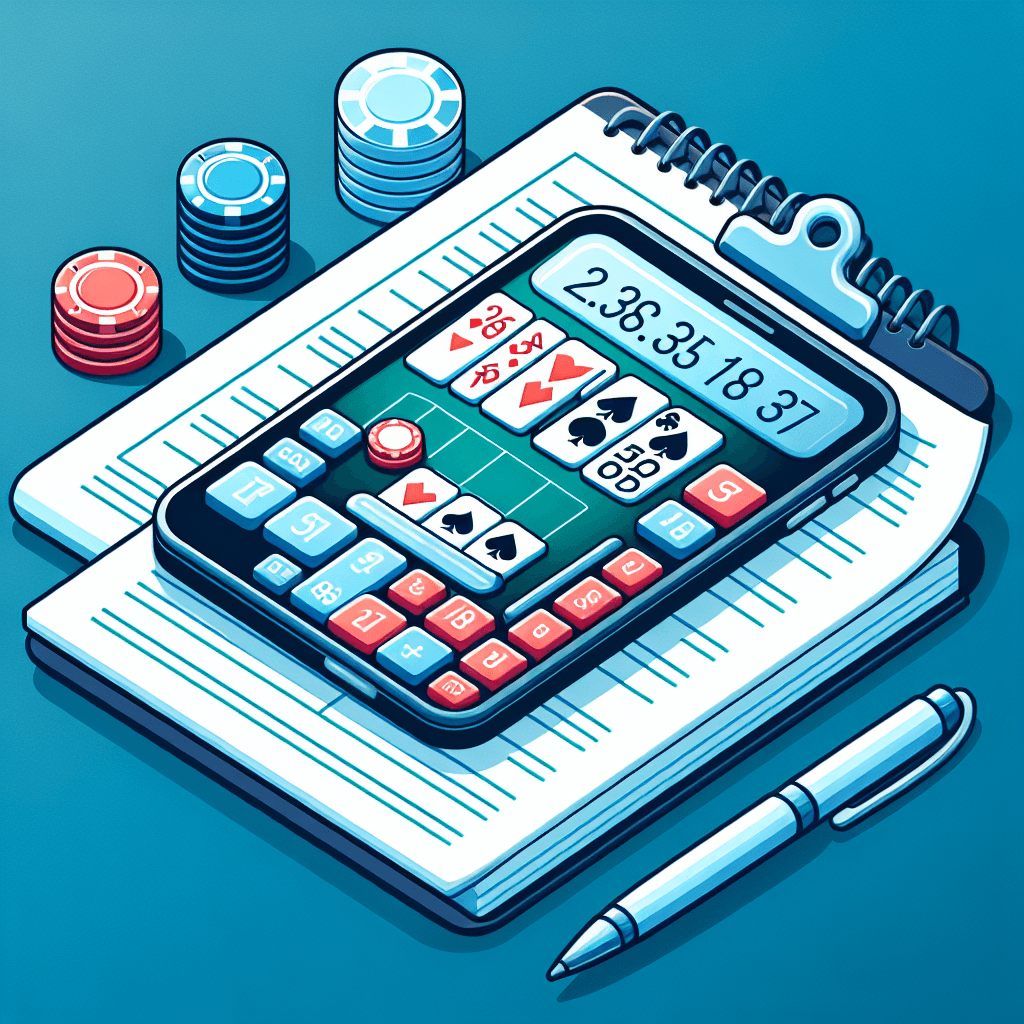德州撲克計算app, professional blog illustration, high quality, suitable for blog post, no text or watermarks