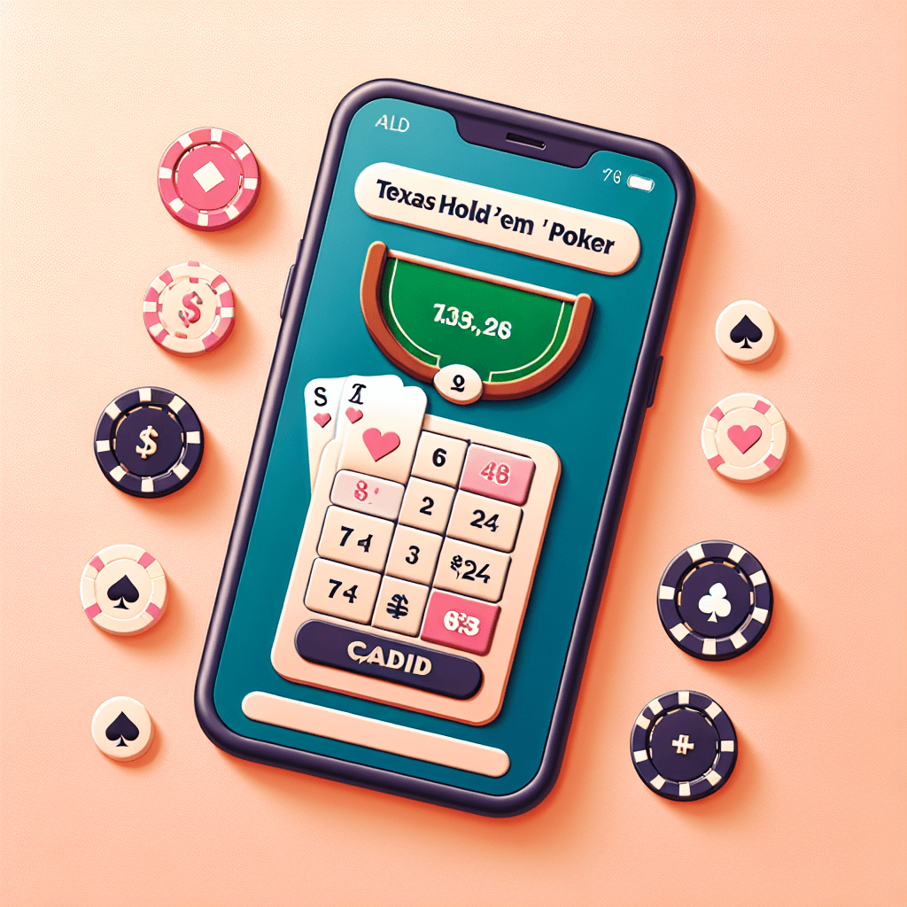 德州撲克計算app, clean and minimalist design, high quality, suitable for blog post, no text or watermarks