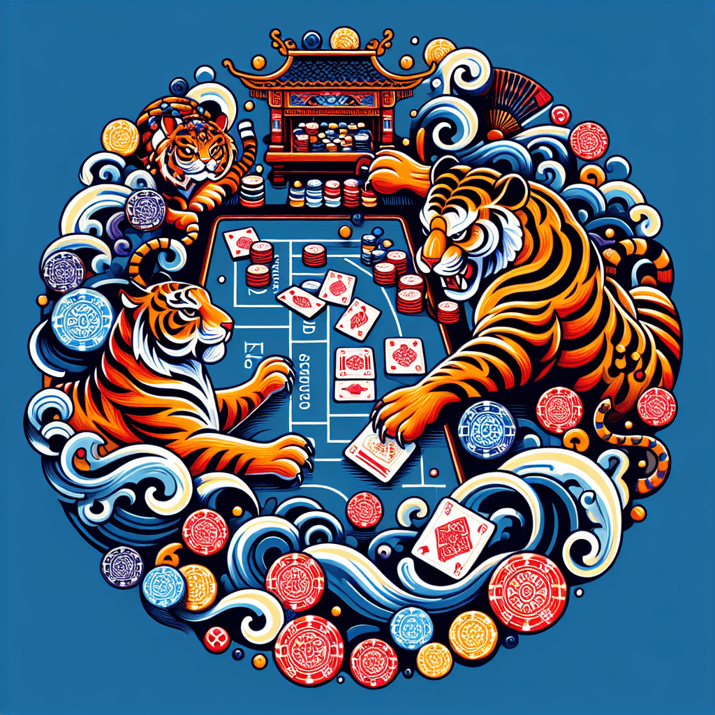 百家樂大老虎小老虎, professional blog illustration, high quality, suitable for blog post, no text or watermarks