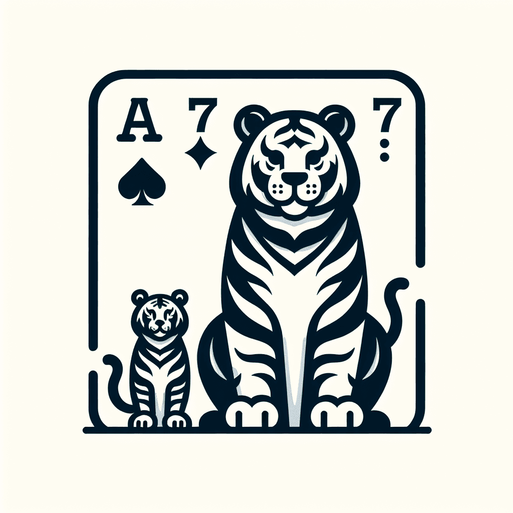 百家樂大老虎小老虎, clean and minimalist design, high quality, suitable for blog post, no text or watermarks