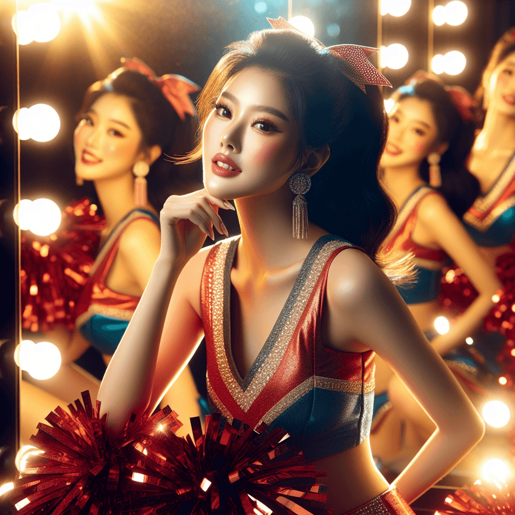 中職／富邦啦啦隊潔潔棚拍美照「神似楊冪」引熱議 展現跨足螢光幕潛力, professional blog illustration, high quality, suitable for blog post, no text or watermarks