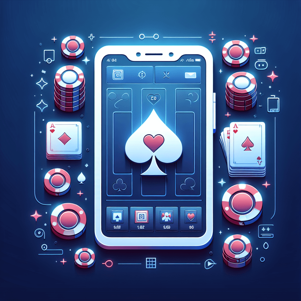 德州撲克app, modern digital art style, high quality, suitable for blog post, no text or watermarks