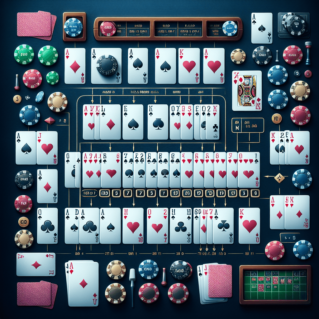 德州撲克大小順序, professional blog illustration, high quality, suitable for blog post, no text or watermarks