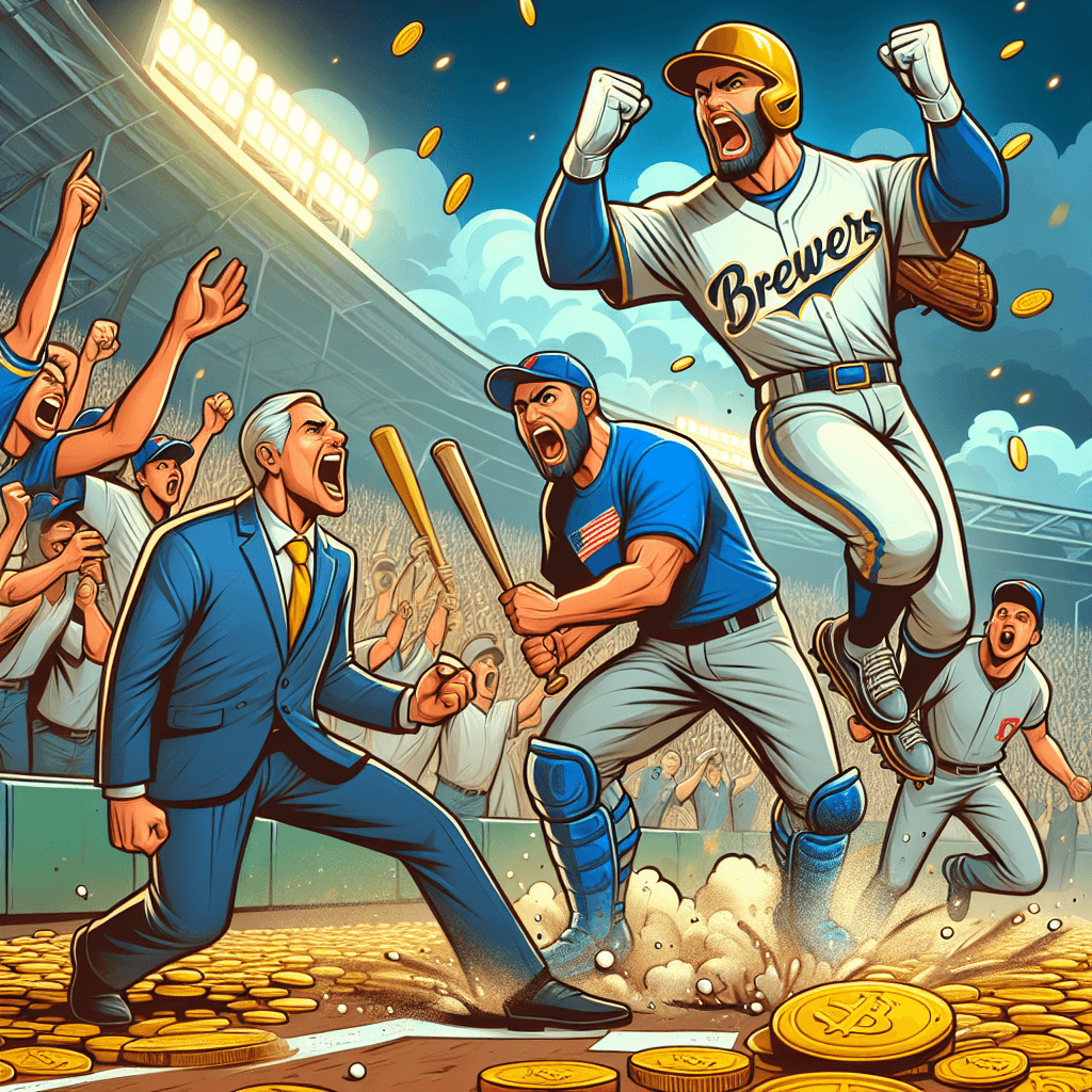 砸錢不如道奇、洋基又怎樣！小市場球隊釀酒人演龍頭大驚奇, professional blog illustration, high quality, suitable for blog post, no text or watermarks