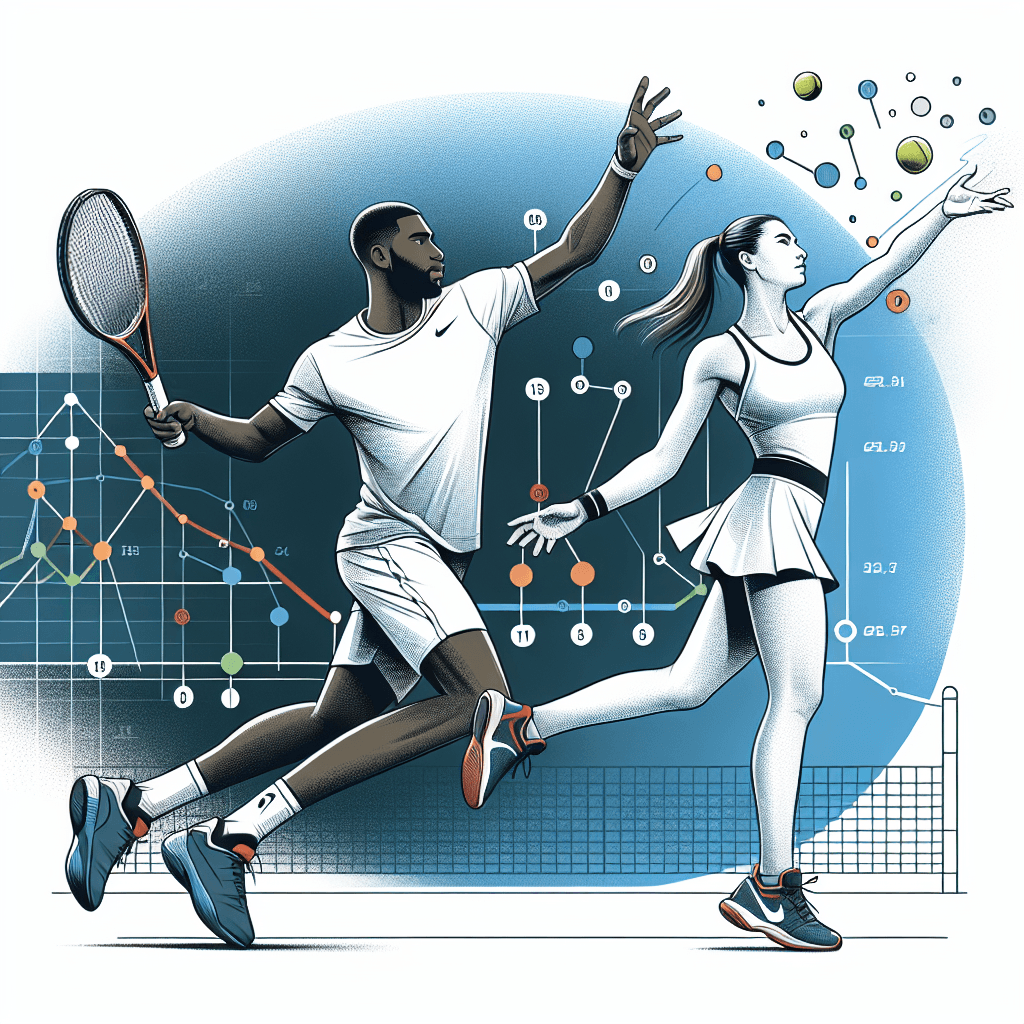 網球賽果預測, professional blog illustration, high quality, suitable for blog post, no text or watermarks