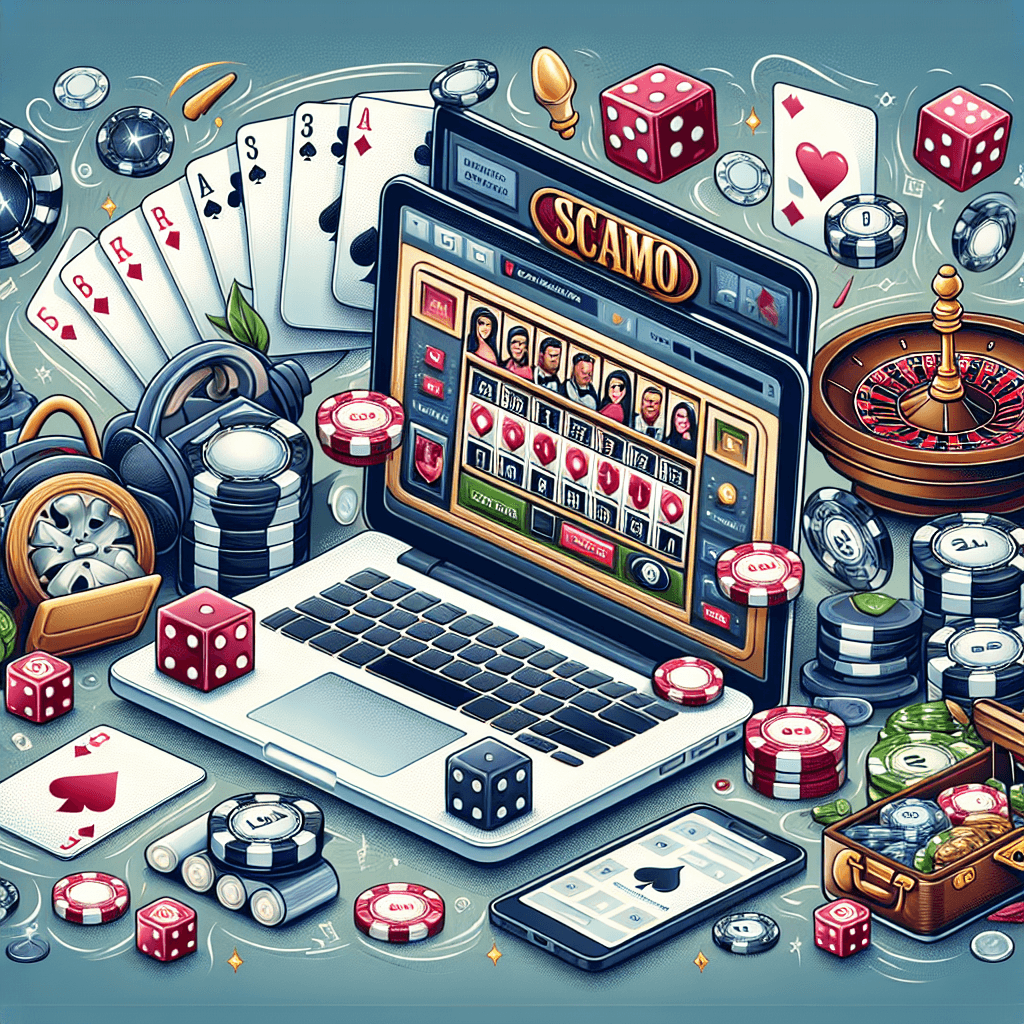 線上賭場詐騙PTT, professional blog illustration, high quality, suitable for blog post, no text or watermarks